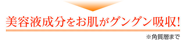 バランシングゲルの美容液成分をお肌がグングン吸収！