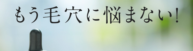 もう毛穴に悩まない！