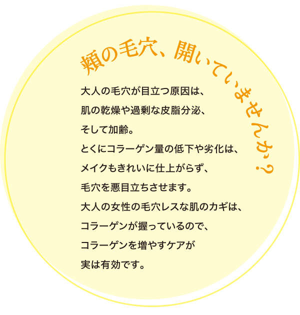 頬の毛穴、開いていませんか？