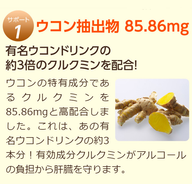 ウコン抽出物　85.86mg