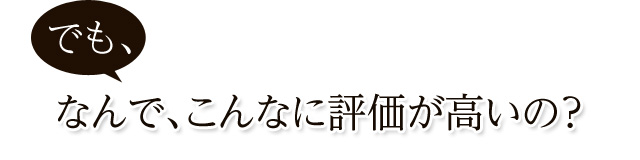 でも、なんで、こんなに評価が高いの？